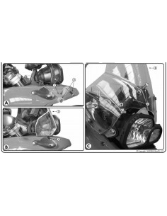 Kit de montagem de para-brisa Givi D333KIT para BMW F 650...