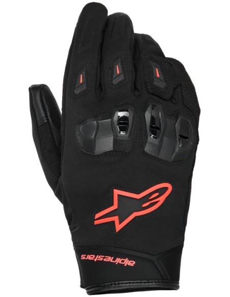 Guantes Alpinestars SP X Z WP | Negro y rojo fluor