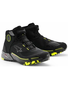 Zapatillas Alpinestars CR-X Drystar | Negro-gris oscuro-amarillo fluor