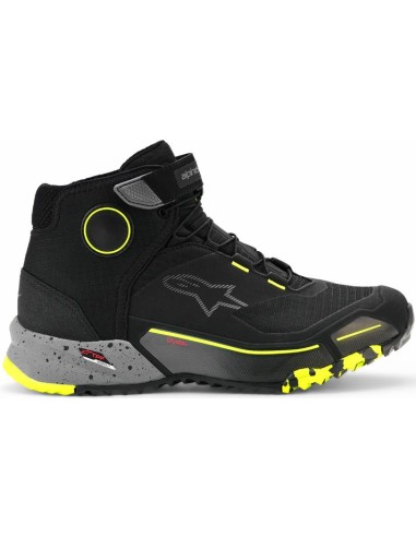 Zapatillas Alpinestars CR-X Drystar | Negro-gris oscuro-amarillo fluor