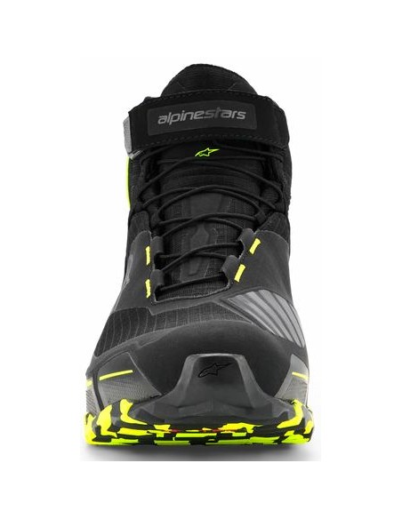 Zapatillas Alpinestars CR-X Drystar | Negro-gris oscuro-amarillo fluor