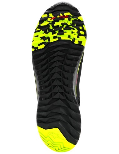 Zapatillas Alpinestars CR-X Drystar | Negro-gris oscuro-amarillo fluor