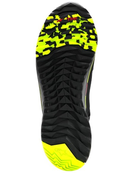 Zapatillas Alpinestars CR-X Drystar | Negro-gris oscuro-amarillo fluor
