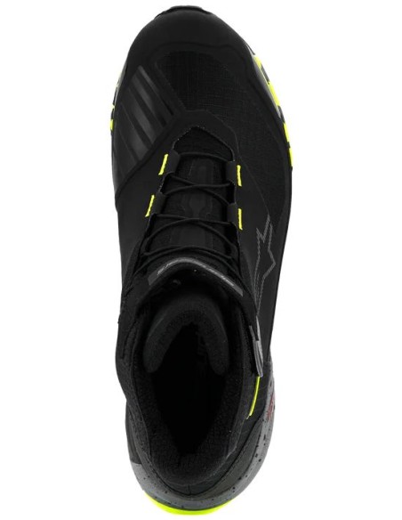 Zapatillas Alpinestars CR-X Drystar | Negro-gris oscuro-amarillo fluor