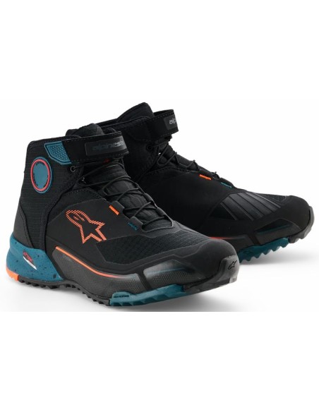 Zapatillas Alpinestars CR-X Drystar | Negro-gasolina-naranja fluor