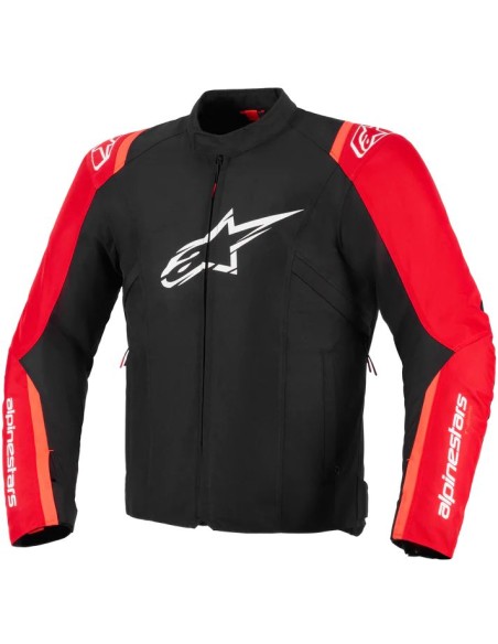 Chaqueta Alpinestars T-Jaws V4 WP | Negro-rojo-rojo fluor