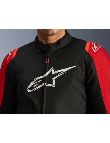 Chaqueta Alpinestars T-Jaws V4 WP | Negro-rojo-rojo fluor