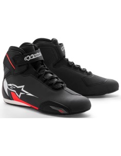Zapatillas Alpinestars Sektor | Negro-blanco-rojo fluor