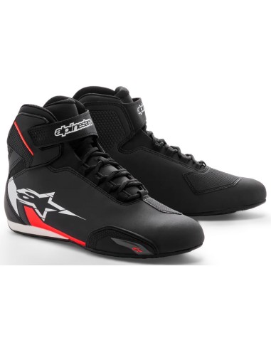Zapatillas Alpinestars Sektor | Negro-blanco-rojo fluor