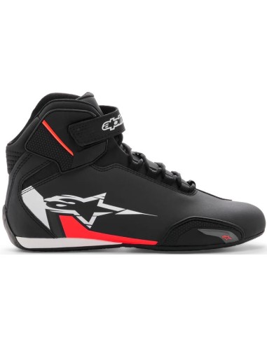 Zapatillas Alpinestars Sektor | Negro-blanco-rojo fluor