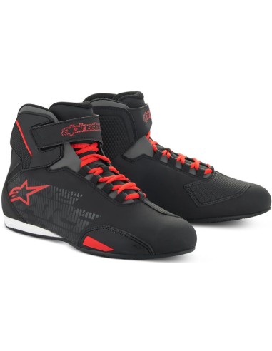 Zapatillas Alpinestars Sektor | Negro y rojo brillo