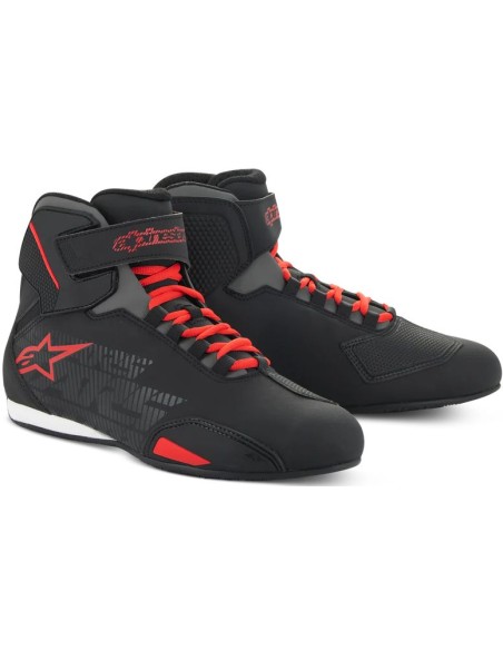 Zapatillas Alpinestars Sektor | Negro y rojo brillo