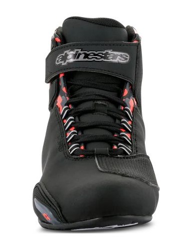 Zapatillas Alpinestars Sektor Waterproof | Negro-gris oscuro-rojo fluor