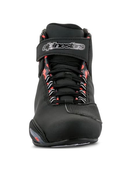Zapatillas Alpinestars Sektor Waterproof | Negro-gris oscuro-rojo fluor