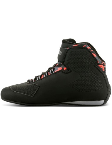 Zapatillas Alpinestars Sektor Waterproof | Negro-gris oscuro-rojo fluor