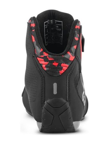 Zapatillas Alpinestars Sektor Waterproof | Negro-gris oscuro-rojo fluor