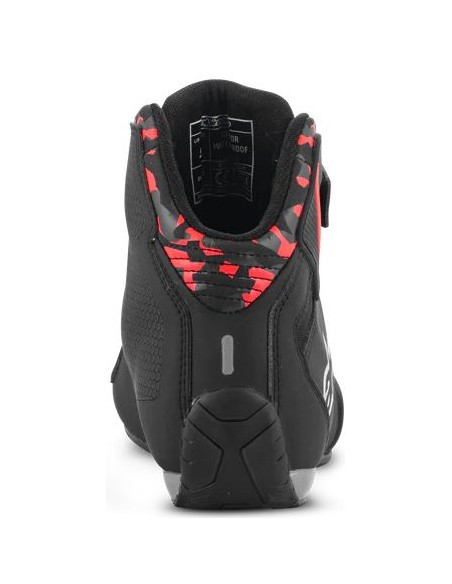 Zapatillas Alpinestars Sektor Waterproof | Negro-gris oscuro-rojo fluor