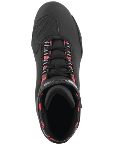 Zapatillas Alpinestars Sektor Waterproof | Negro-gris oscuro-rojo fluor