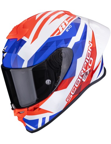 Casco Scorpion Exo-R1 Evo II Air Valere | Blanco-rojo-azul