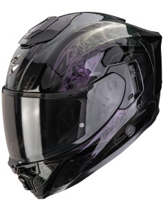 Casco Scorpion Exo-1500 Air Fantasy | Negro y camaleón