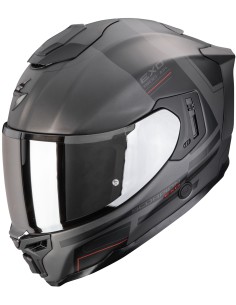 Casco Scorpion Exo-1500 Air Dual | Mate-Plata-negro-rojo