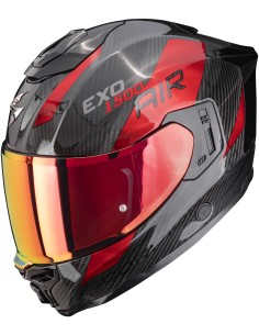 Casco Scorpion Exo-1500 Carbon Air Platted | Negro y rojo