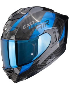 Casco Scorpion Exo-1500 Carbon Air Platted | Negro y azul