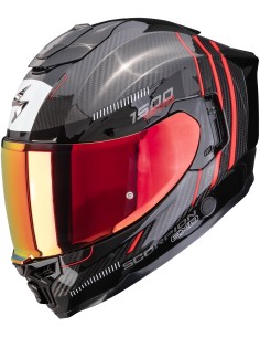 Casco Scorpion Exo-1500 Carbon Air Zity | Negro y rojo