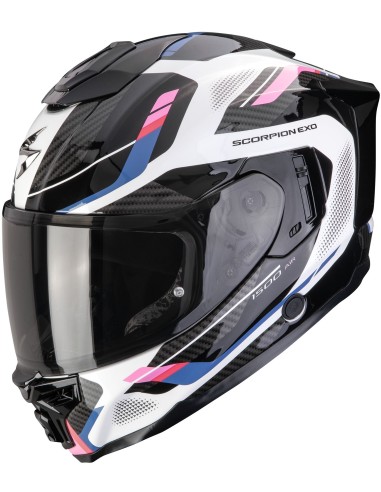 Casco Scorpion Exo-1500 Air Sleek Mujer | Blanco-negro-rosa