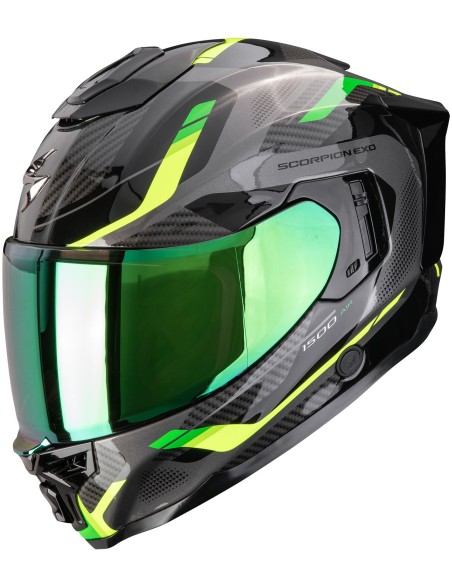 Casco Scorpion Exo-1500 Air Sleek | Negro y verde