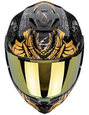 Casco Scorpion Exo-1500 Air Apus | Negro-gris-dorado