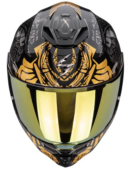 Casco Scorpion Exo-1500 Air Apus | Negro-gris-dorado
