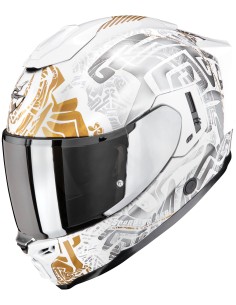 Casco Scorpion Exo-1500 Air Apus | Blanco-gris-dorado
