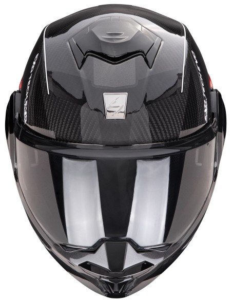 Casco Scorpion Exo-Tech Evo Carbon Cad | Negro y rojo