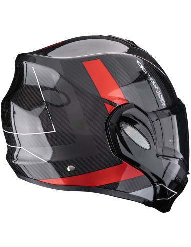 Casco Scorpion Exo-Tech Evo Carbon Cad | Negro y rojo