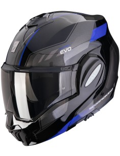 Casco Scorpion Exo-Tech Evo Socius | Negro y azul