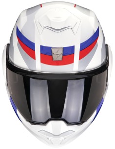 Casco Scorpion Exo-Tech Evo Pro Acuti | Blanco-azul-rojo 2