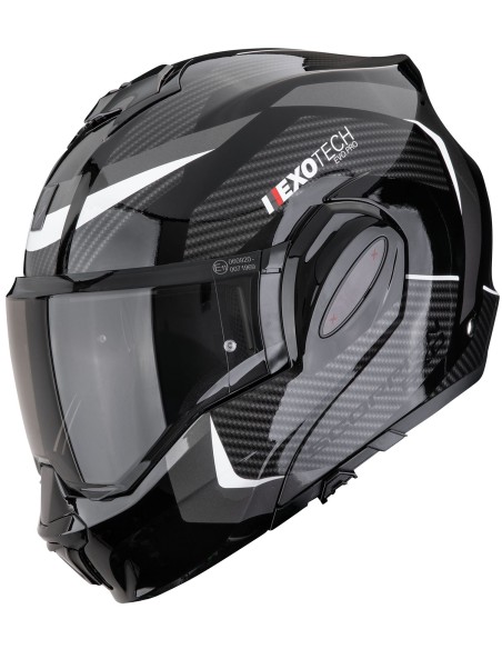Casco Scorpion Exo-Tech Evo Pro Acuti | Negro y plata