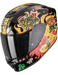 Casco Scorpion Exo-JNR Air Yucatan | Negro-amarillo-rojo
