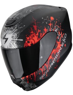 Casco Scorpion Exo-391 Wolf | Mate-Negro-plata-rojo