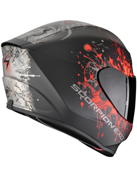Casco Scorpion Exo-391 Wolf | Mate-Negro-plata-rojo
