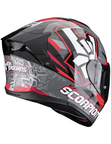 Casco Scorpion Exo-530 Air Rok | Gris-negro-rojo