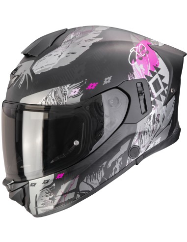 Casco Scorpion Exo-530 Air Hadji | Mate-Negro y rosa