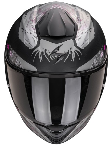 Casco Scorpion Exo-530 Air Hadji | Mate-Negro y rosa