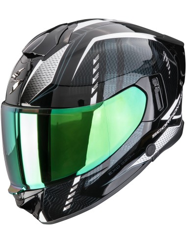 Casco Scorpion Exo-530 Air Theras | Negro-camaleón-blanco