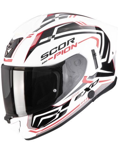 Casco Scorpion Exo-530 Air Slope | Blanco-negro-rojo