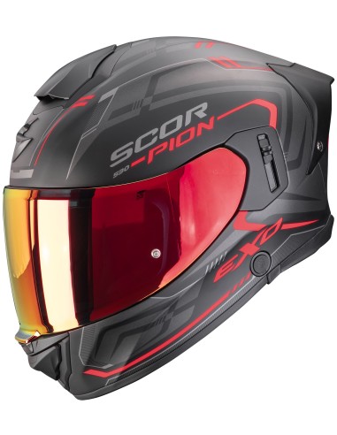 Casco Scorpion Exo-530 Air Slope | Mate-Negro y rojo
