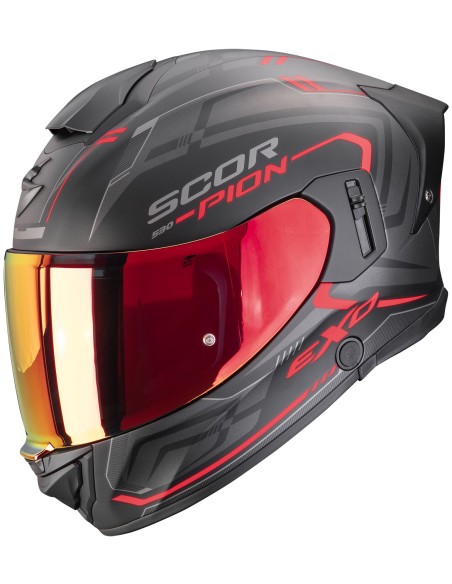 Casco Scorpion Exo-530 Air Slope | Mate-Negro y rojo