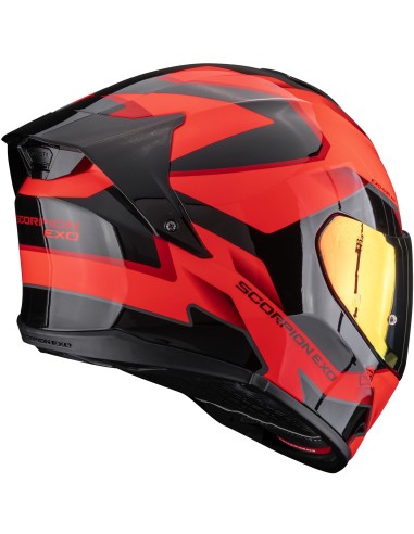 Casco Scorpion Exo-530 Air Clip | Mate-Blanco-negro-rojo