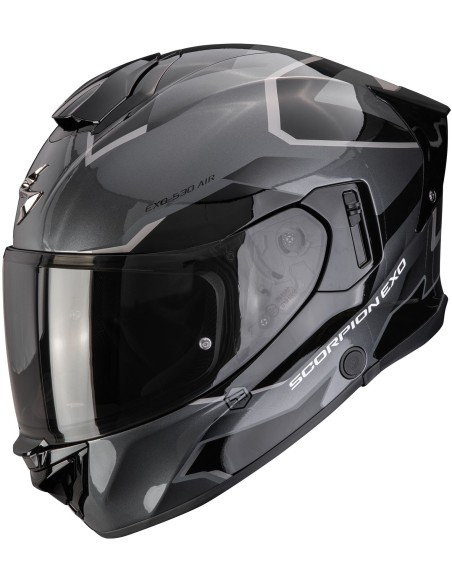 Casco Scorpion Exo-530 Air Clip | Plata y negro